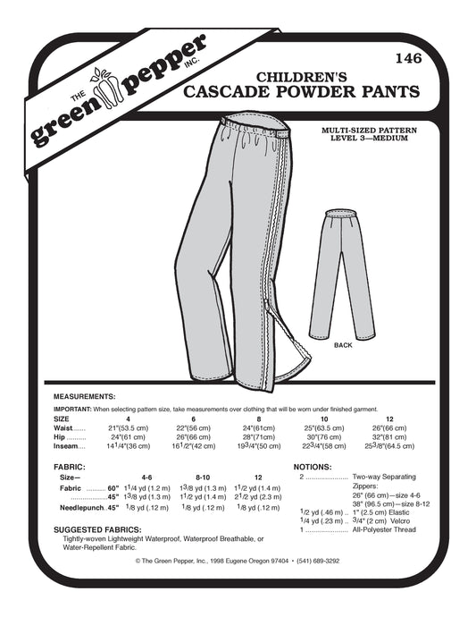 Cascade Powder Pants Pattern (Sold per Each)
