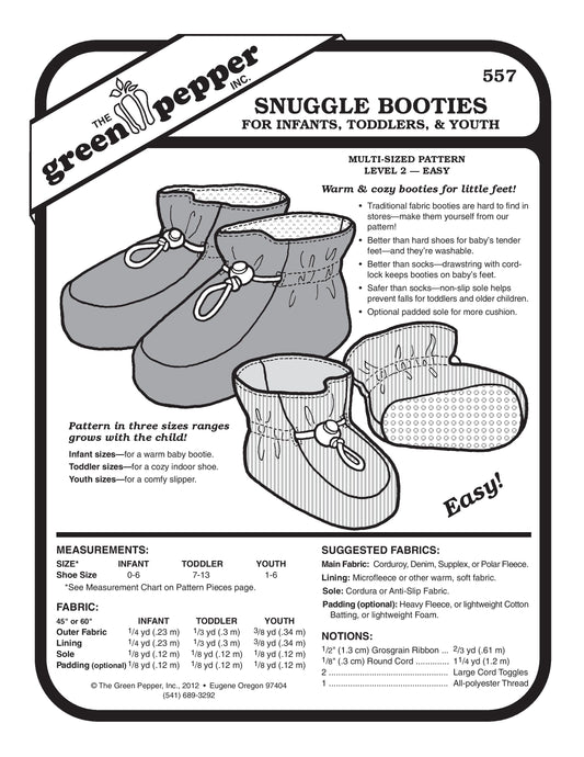Snuggle Booties Pattern for Infants, Toddlers and Youth (Sold per Each)