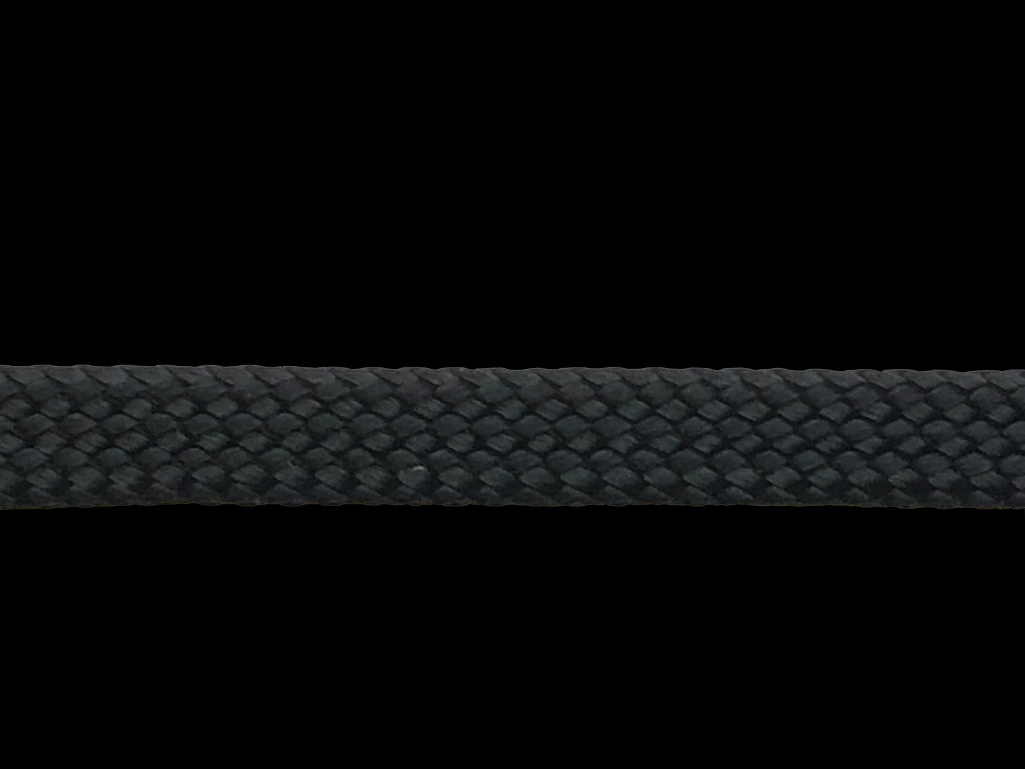 3/16" Black Flat Tubular Nylon Cord (Sold per Yard)