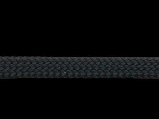 3/16" Black Flat Tubular Nylon Cord (Sold per Yard)