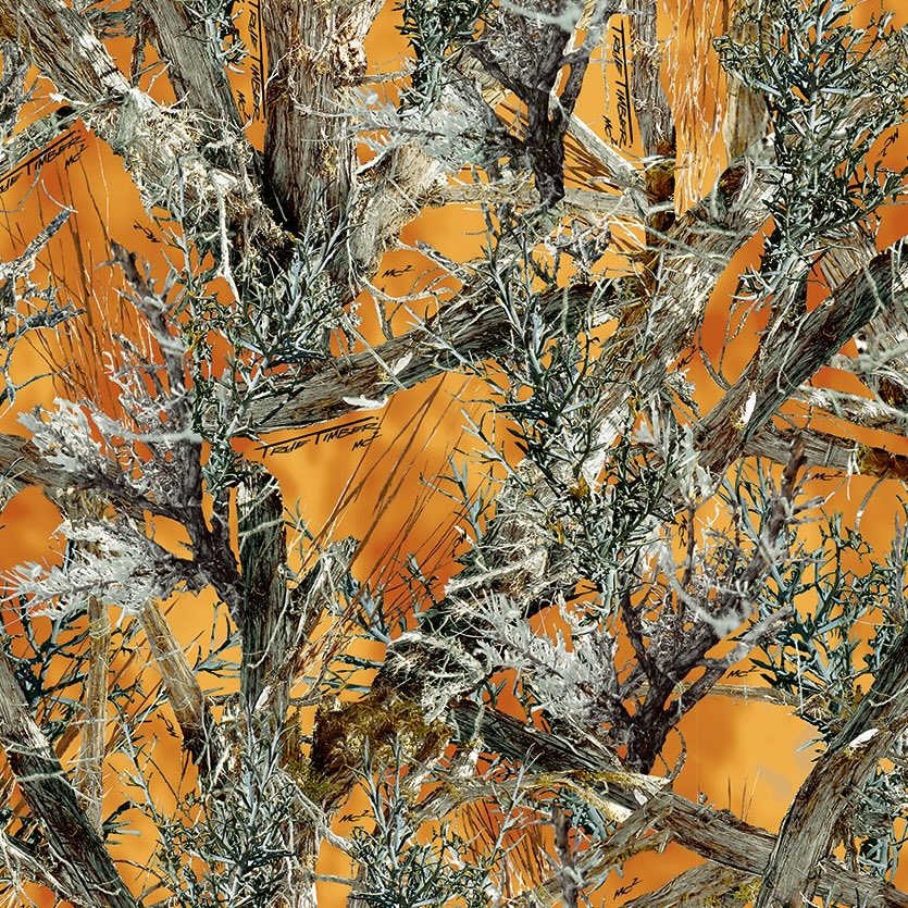 Camouflage Princess Satin - TrueTimber® MC2 Blaze (Sold per Yard