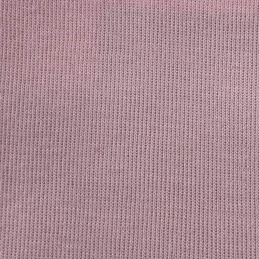 ソフトタッチのポリ/スパンデックスリブ - パウダーピンク (インチ単位で販売)