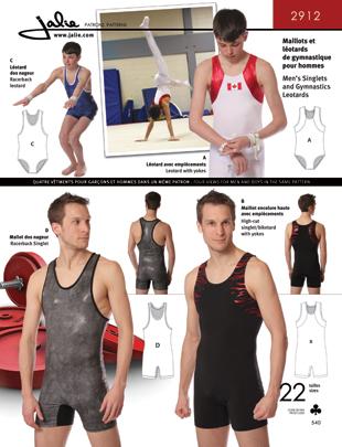 Men's & Boys' Leotard and Singlet/Biketard Pattern (Sold per Each)