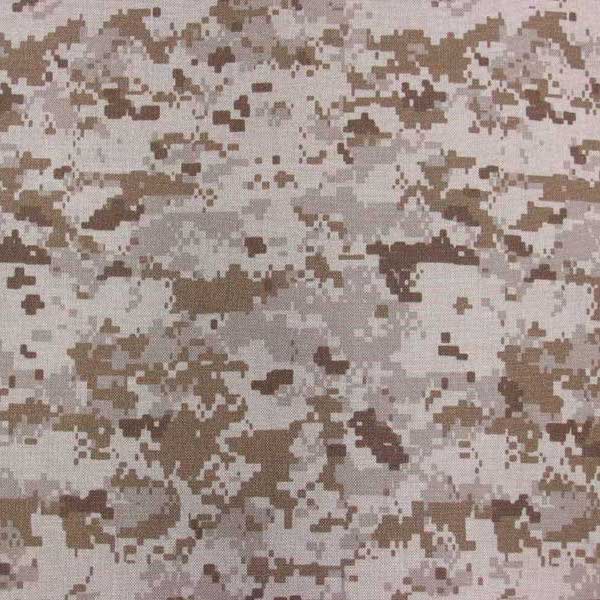 Military Fabric, Digital Desert Camouflage Fabric, Cotton or Fleece