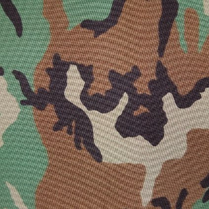 Mil-Spec 500 Denier coated Nylon Fabric - Woodland Camo (Sold per Yard)