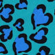 200 Denier Coated Polyester Oxford Cloth - Hearts of the Beast Teal & Blues (Sold per Yard)