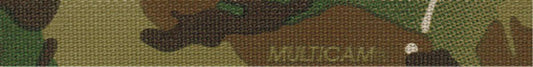 3/4" Solution Dyed Nylon Webbing, Printed 2-sides MultiCam® Camo (Sold per Yard)