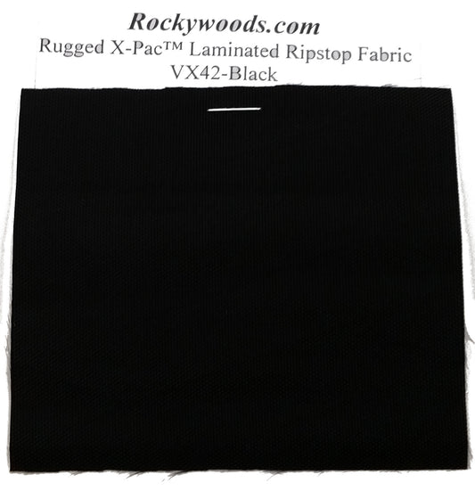 VX42 Rugged X-Pac™ Laminated Ripstop Fabric - Black (Sold per Yard)