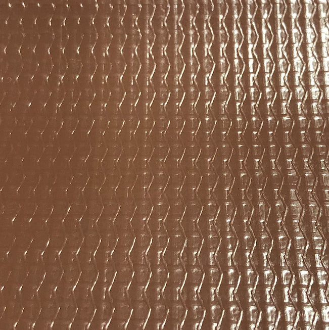 Poliéster laminado de vinilo de 11 oz, estampado de lino - Marrón (se vende por yarda)