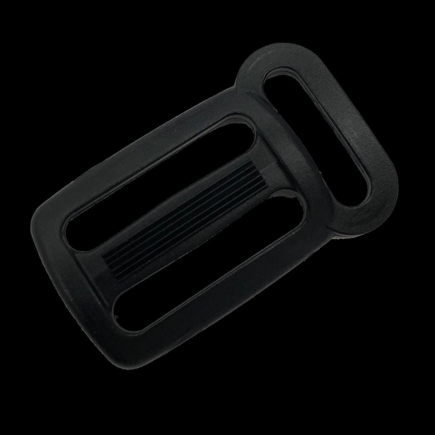 Ajustador de correa de esternón de 1 pulgada Hebilla Sliplok a bucle de 3/4 de pulgada - Negro (se vende por cada uno)