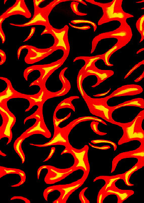 Tejido estampado de poliéster recubierto de uretano de 600 denier - Fifties Flames