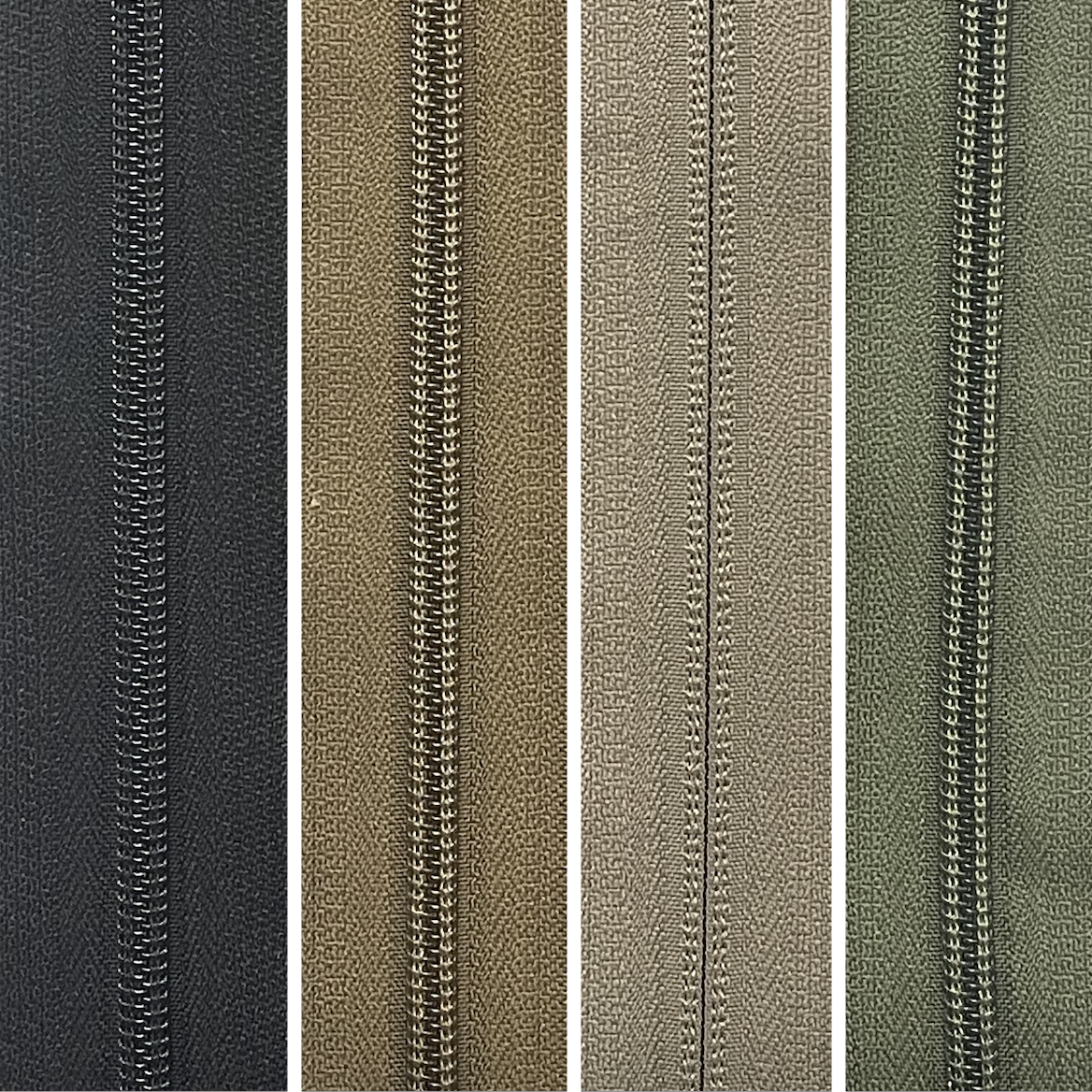 #5 コイル YKK® ジッパー バイ ザ ヤード (ヤードごとに販売)