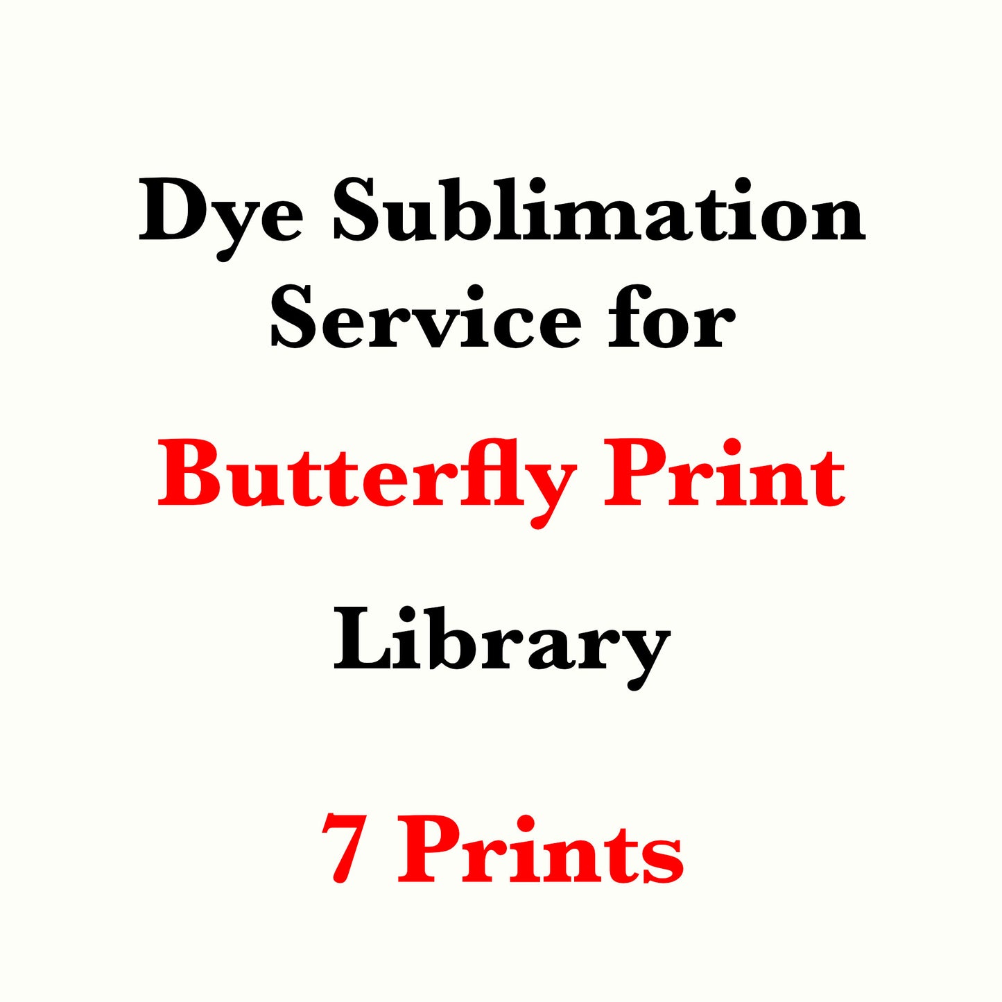 Dye sublimation service for Butterfly Print Library(Sold per Yard)