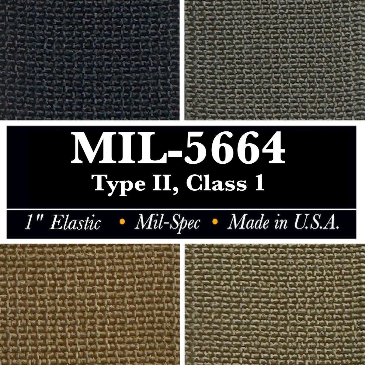 1 inch (25mm) CORDURA® Truelock™ Fabric, Mil-Spec Nylon Woven Elastic (Sold Per Yard)