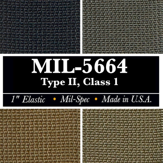 1 inch (25mm) CORDURA® Truelock™ Fabric, Mil-Spec Nylon Woven Elastic (Sold Per Yard)
