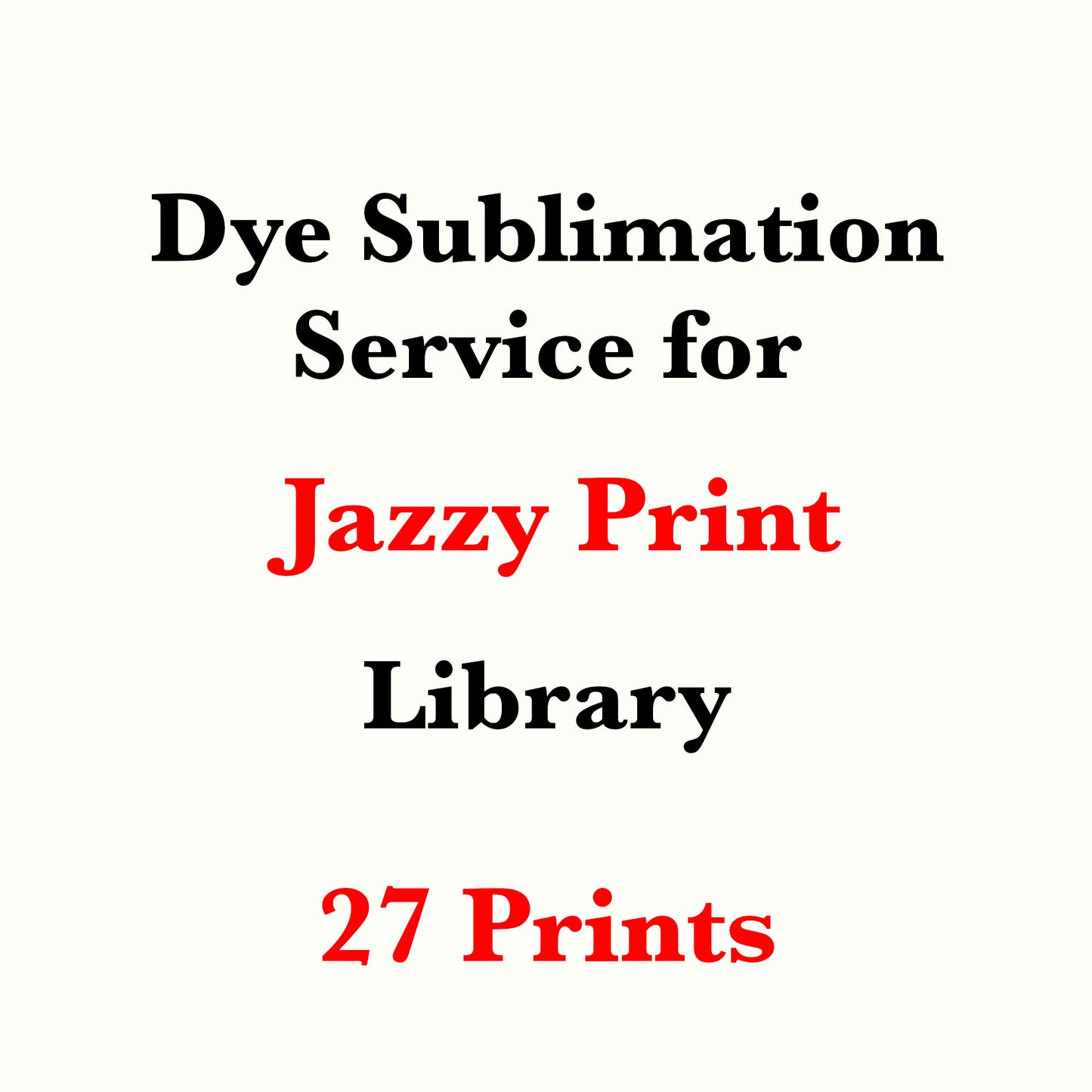 Dye sublimation service for Jazzy Print Library(Sold per Yard)