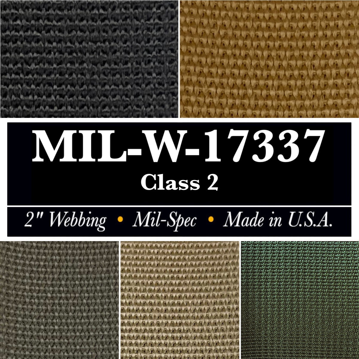 2 inch (50mm) CORDURA Truelock™ Fabric, Mil-Spec Nylon Webbing (Sold per Yard)