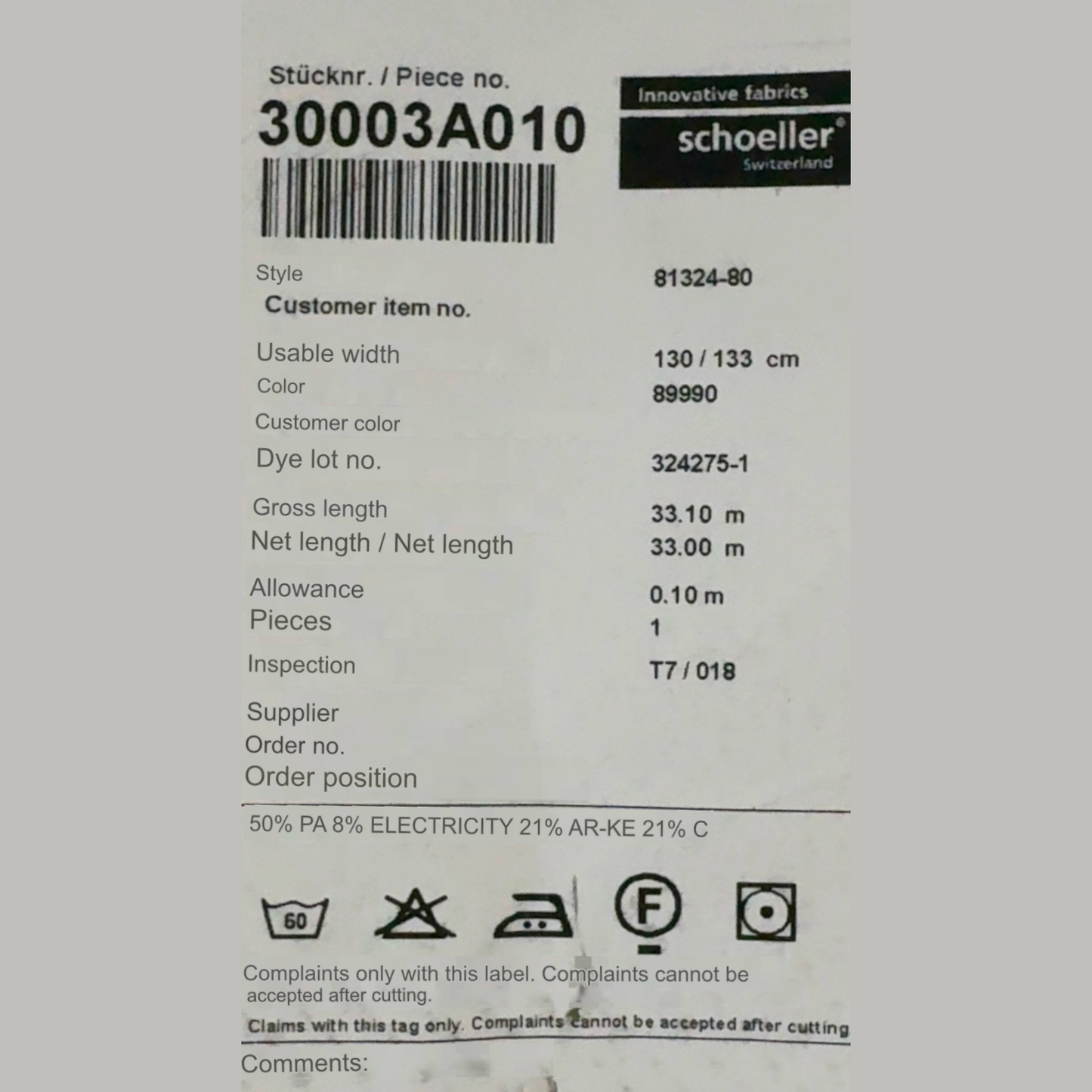 Schoeller® Keprotec® ceraspace™ Protective Fabric (Sold per Foot)