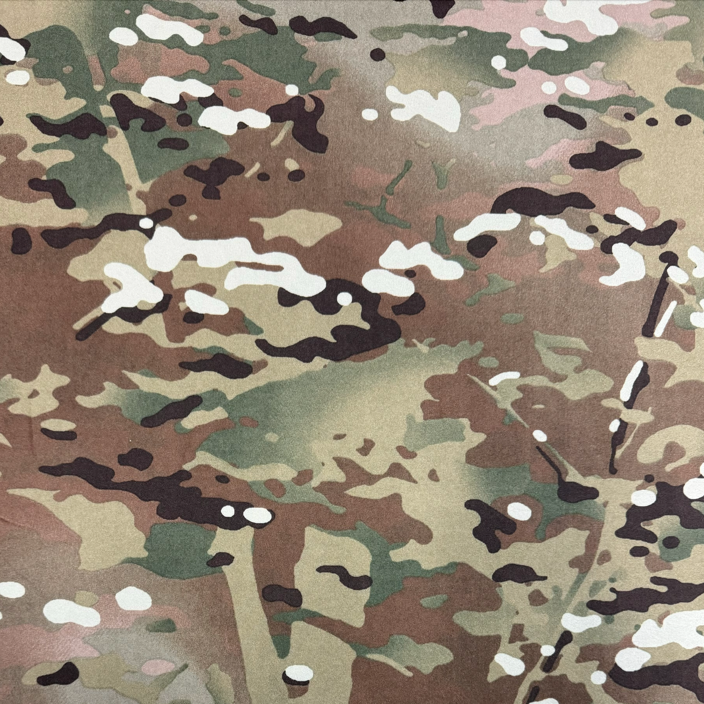 87/13 Polyester Lycra Micro Fleece - MultiCam (Sold per Yard)