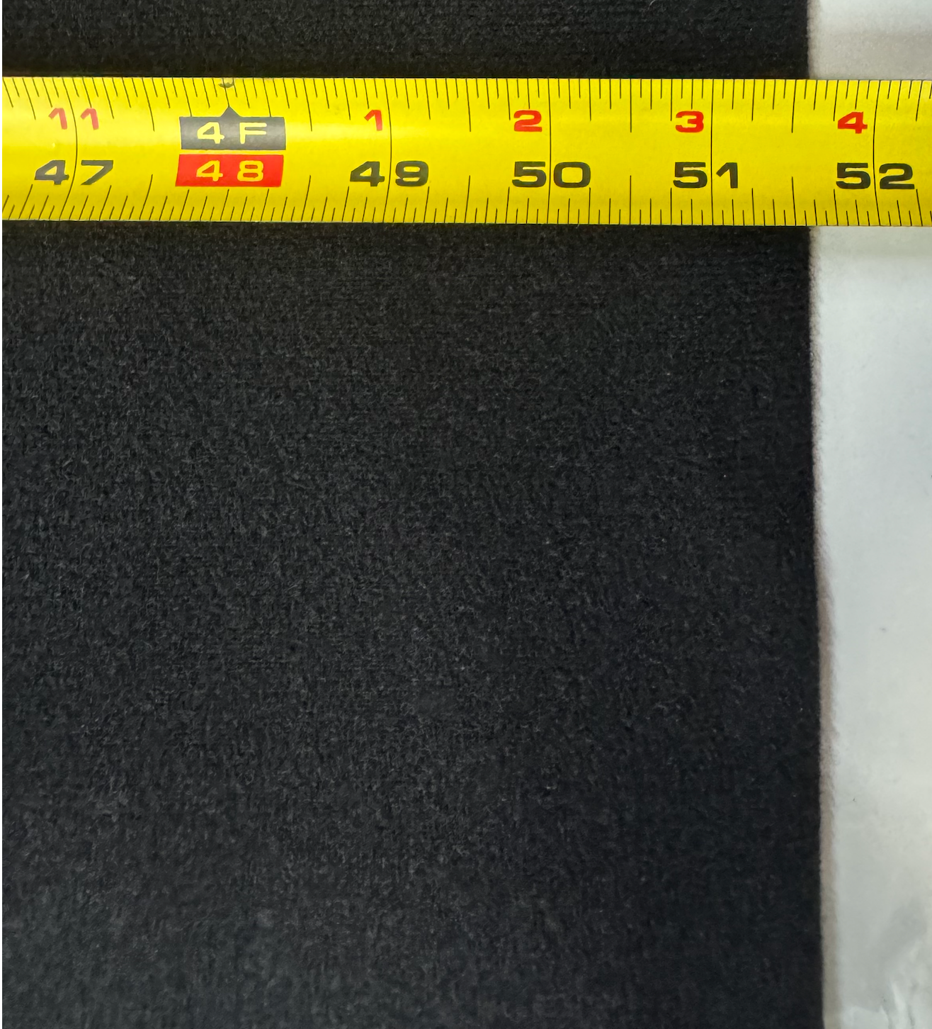 50 Inch VELCRO® Loop Sheeting - Black (Sold per Yard)