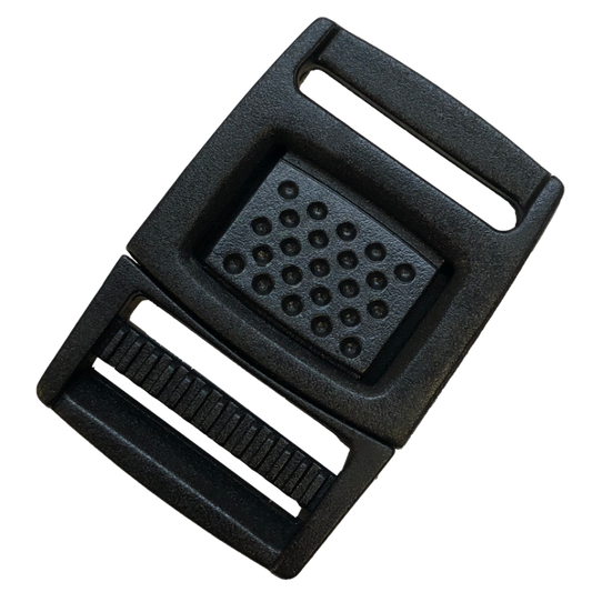 1 インチ (25mm) センター リリース バックル、ブラック (1 個ずつ販売)