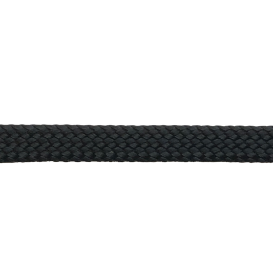 3/16" Black Flat Tubular Nylon Cord (Sold per Yard)