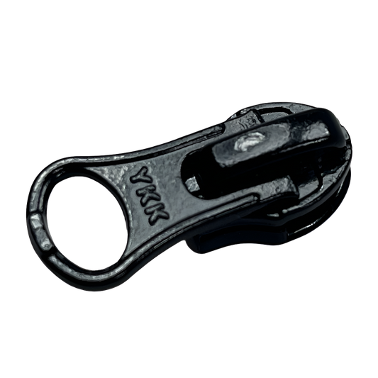 #5 YKK® リバーシブル オートロック ジッパー スライダー - ブラック (1 個ずつ販売)
