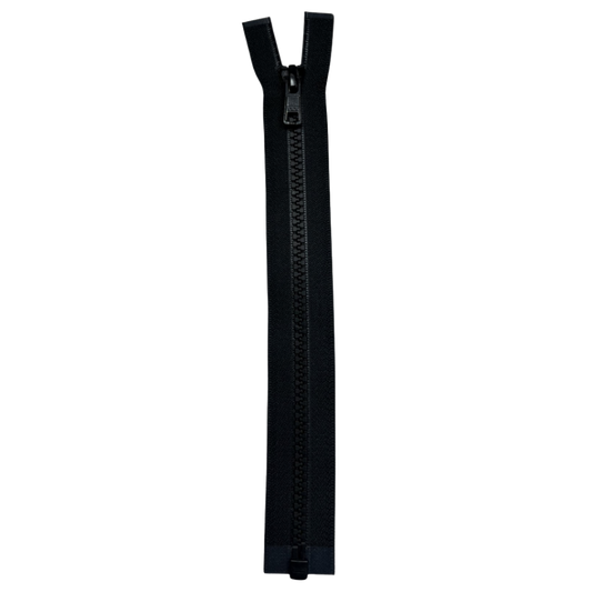 9 インチ #5 成型歯、分離用一方向 YKK® ジッパー - ブラック (1 個ずつ販売)