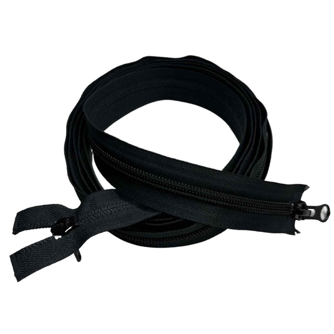 YKK 96 インチ コイル #8 分離ツーウェイ (ブラック) (1 個あたりの販売)