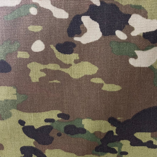 ***SECONDS*** 500 Denier coated Nylon, Flame Retardant Coating - Camouflage (Sold per Yard)