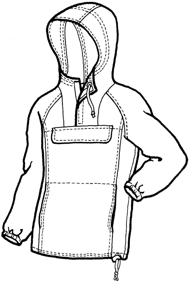 ウィメンズ コースト レンジ アノラック 縫製パターン (1 個あたりの販売)