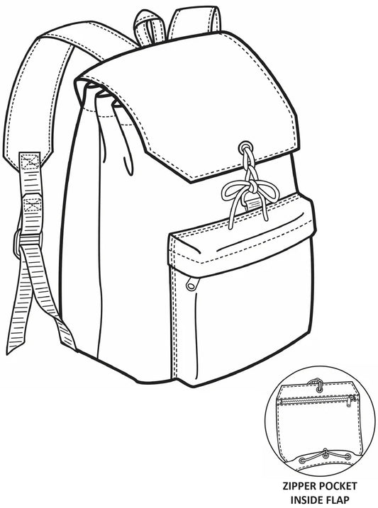 Drawstring Daypack Sewing Pattern (Sold per Each)