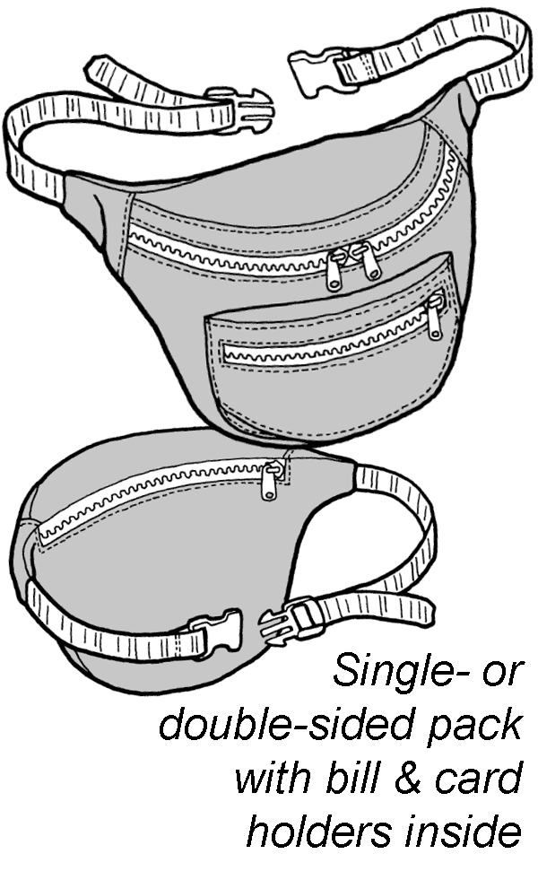 Traveler's Contour Waist Pack Sewing Pattern (Sold per Each)