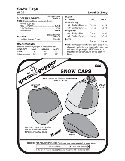雪の帽子のパターン (1 個あたりの販売)