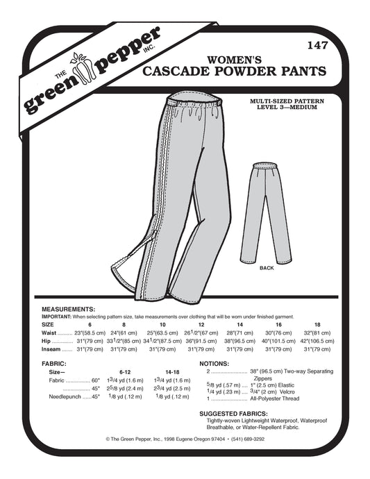 Patrón de pantalones en polvo en cascada para mujer (se vende por unidad)