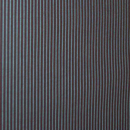 2-Layer WeatherTek Waterproof Breathable Laminate Fabric - Aqua Pinstripes on Black (Sold per Yard)