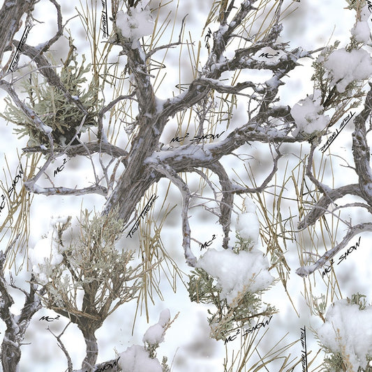 600 Denier coated Polyester Camouflage Fabric - TrueTimber® MC2 Snow (Sold per Yard)