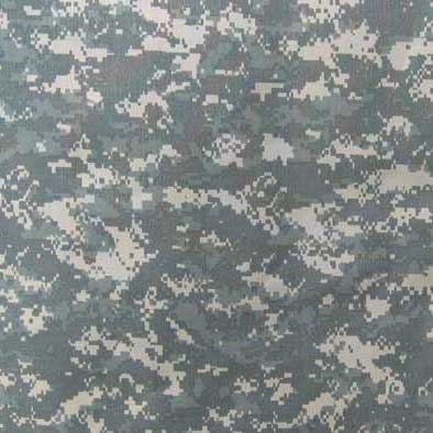Lightweight Polyester/Cotton Ripstop Fabric with no finish - ACU Camo (Sold per Yard)