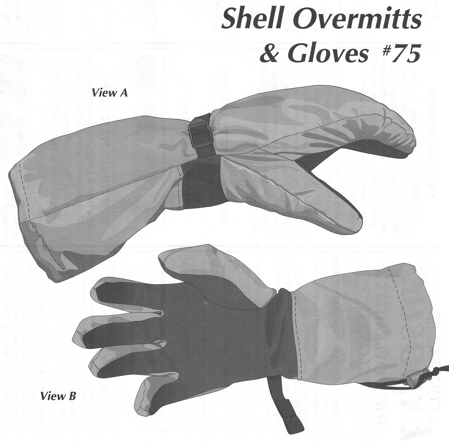 Patrón de guantes y overmitts de exposición controlada (se vende por cada uno)