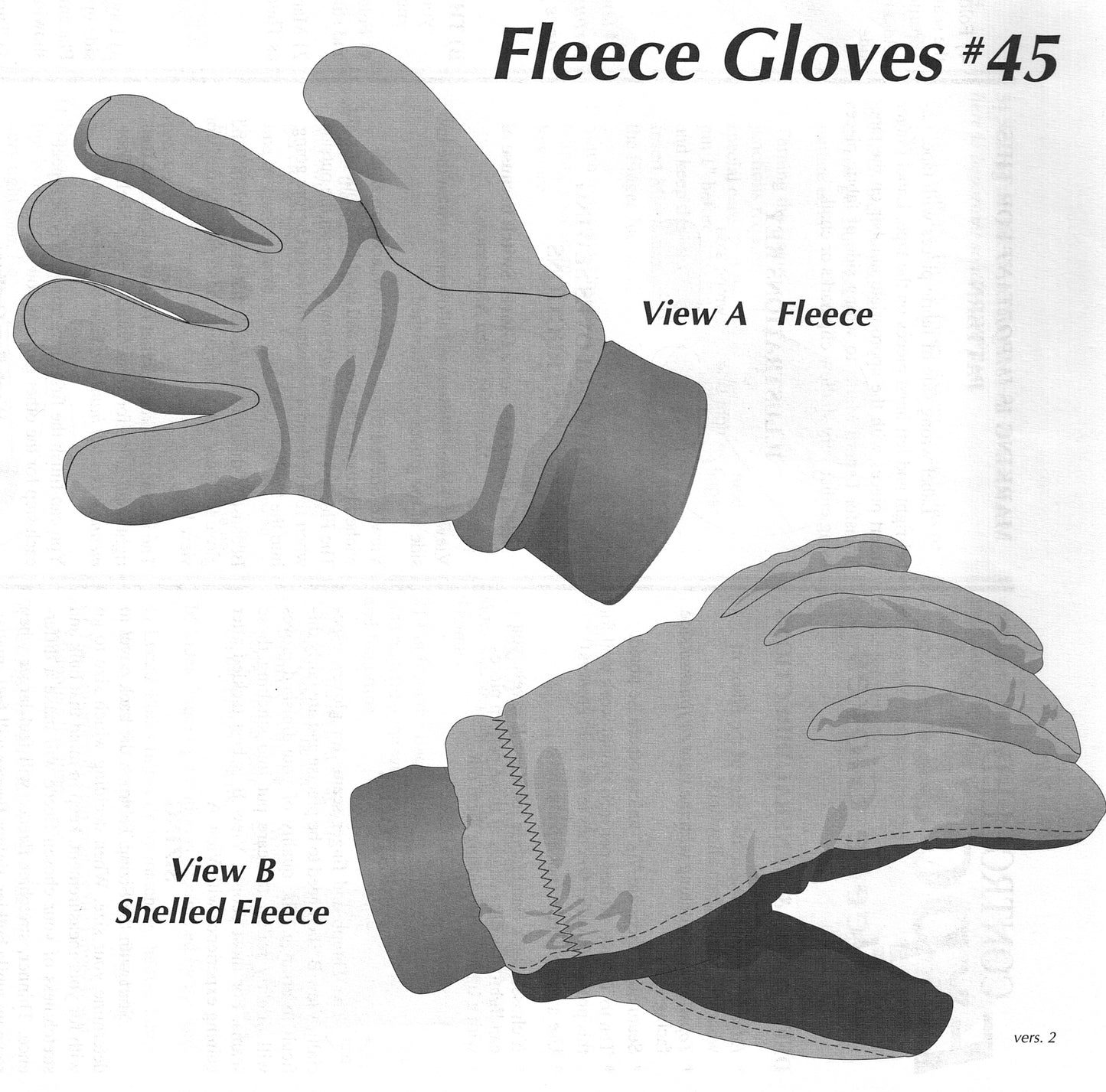 Controlled Exposure Fleece Gloves Pattern (Sold per Each)