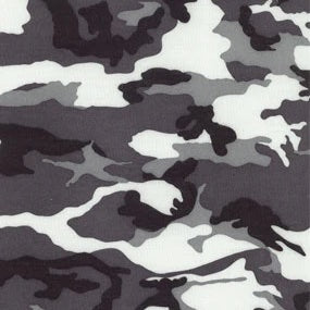 1000 Denier Coated CORDURA® HP Polyester Fabric - Urban Black, White, Grey Camo (Sold per Yard)