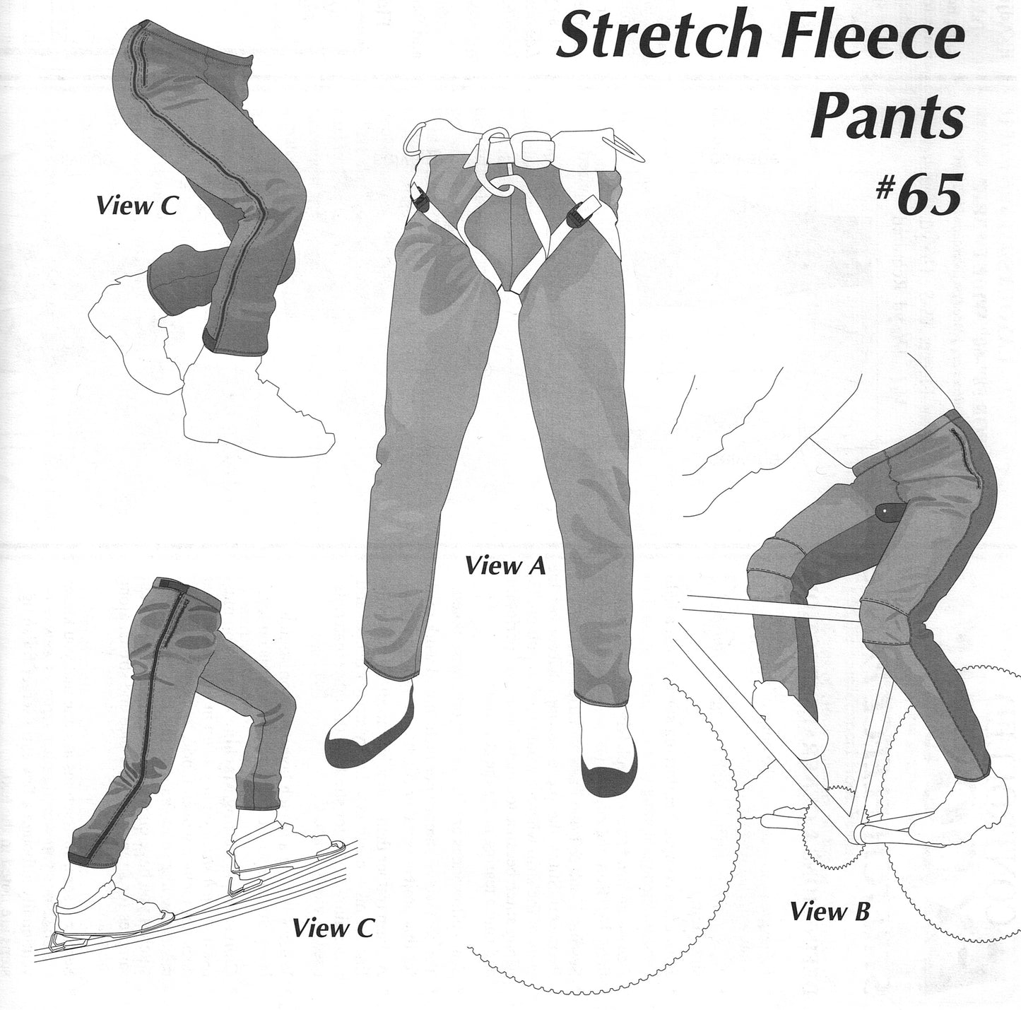 Patrón de pantalones de forro polar elástico de exposición controlada (se vende por unidad)