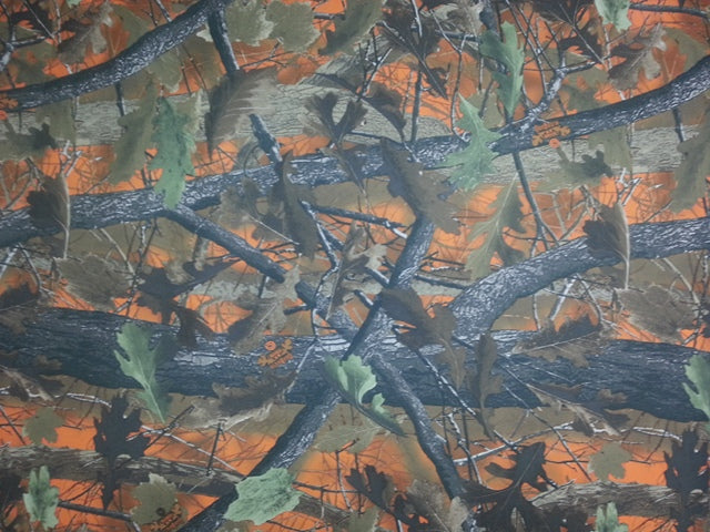 600 Denier PVC coated Polyester Camouflage Fabric - Oak Brush Blaze (Sold per Yard)