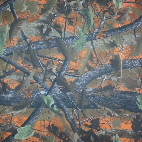 Tela de camuflaje de poliéster recubierta de PVC de 600 denier - Oak Brush Blaze (se vende por yarda)