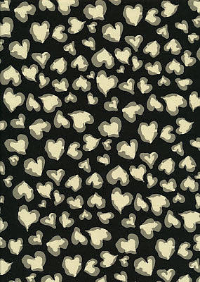 200 Denier Coated Polyester Oxford Cloth - Hearts of the Beast Cream & Greys (Sold per Yard)