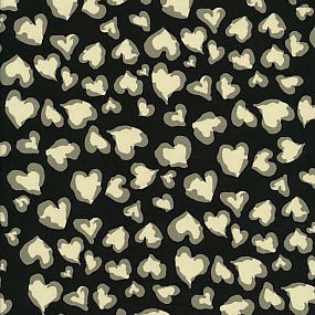 200 Denier Coated Polyester Oxford Cloth - Hearts of the Beast Cream & Greys (Sold per Yard)