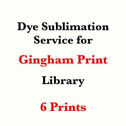 Servicio de sublimación de tinta para Gingham Print Library (vendido por yarda)