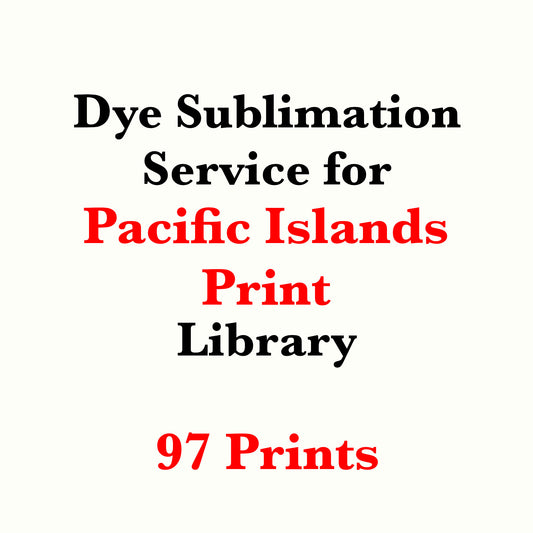 Servicio de sublimación de tintes para la Biblioteca de impresión de las islas del Pacífico (vendido por yardas)