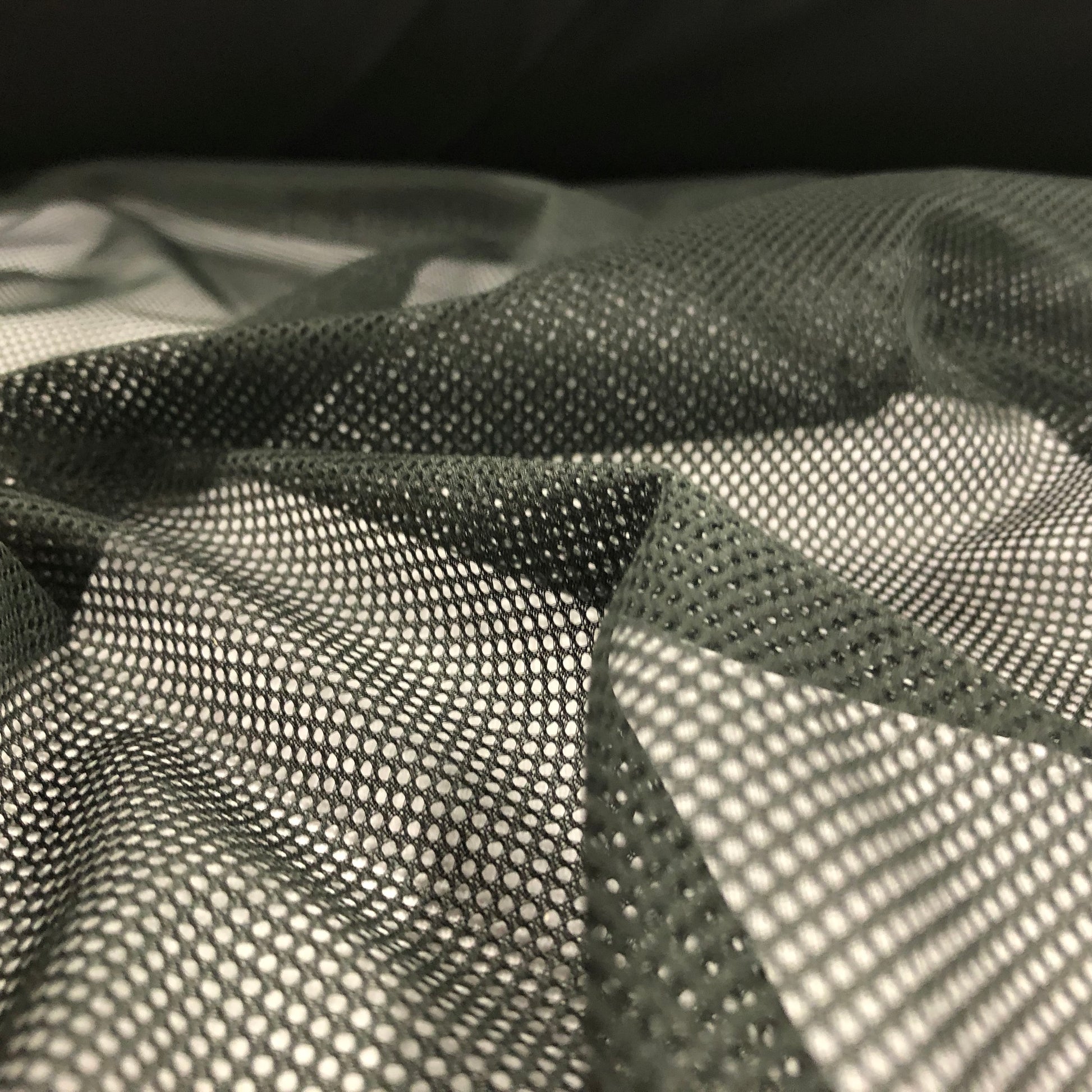 Nylon Pocket Mesh Fabric - Black (Sold per Yard)