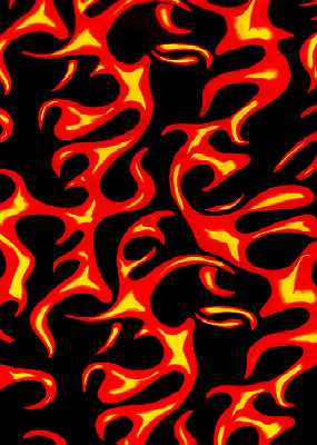 600 Denier urethane coated Polyester Printed Fabric - Fifties Flames